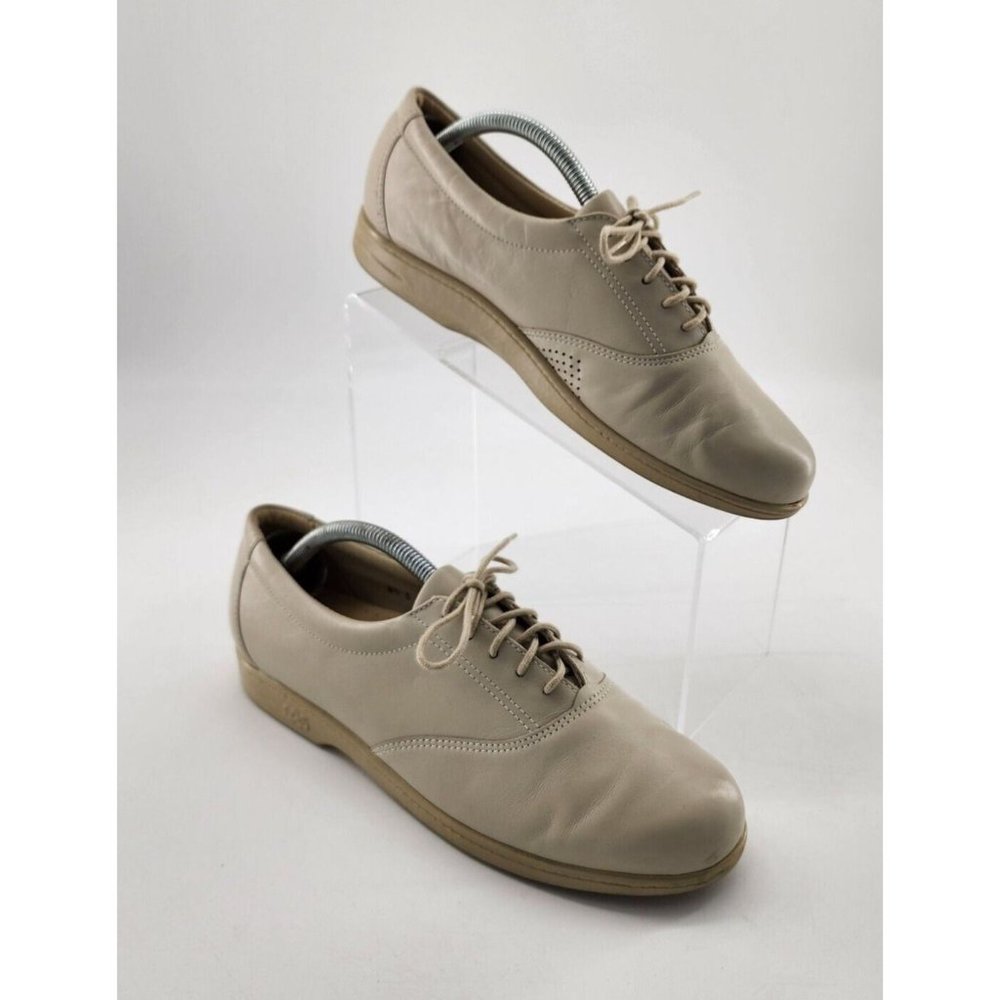 SAS Tripad Comfort Women's Oxford Lace Up‎ Shoes Beige Size 8.5